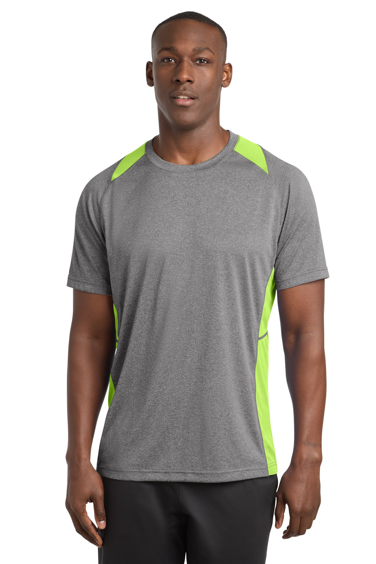 Sport-Tek ® Heather Colorblock Contender ™ Tee. ST361 - Sport-Tek ST361