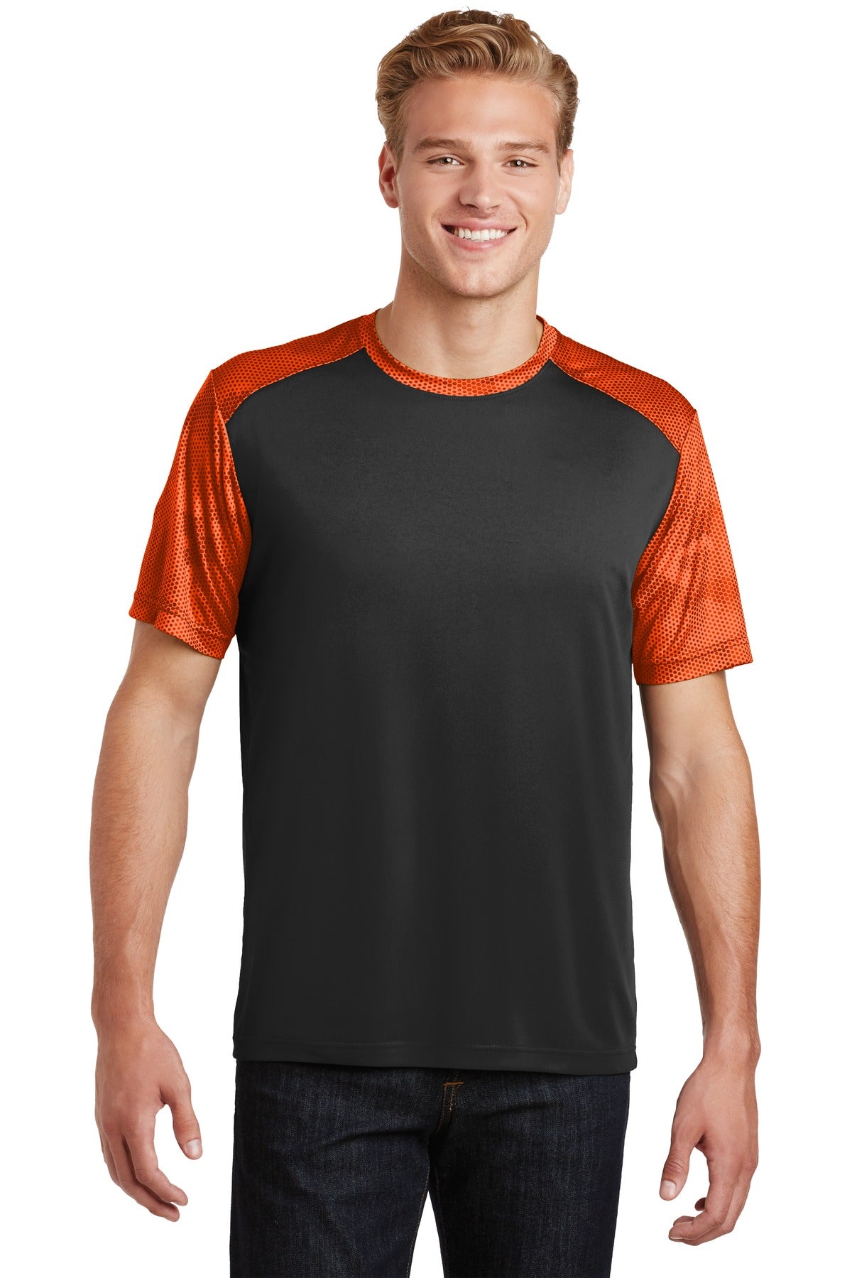 Sport-Tek ® CamoHex Colorblock Tee. ST371 - Sport-Tek ST371