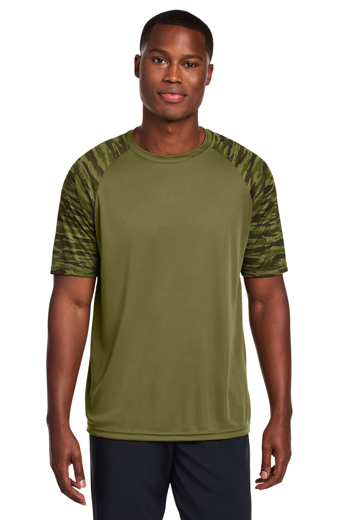 Sport-Tek ST376 Drift Camo Colorblock Tee