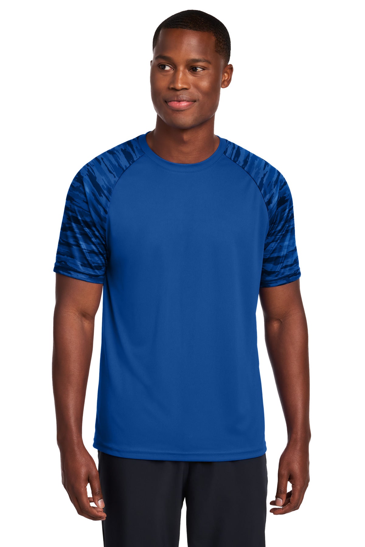 Sport-Tek ST376 Drift Camo Colorblock Tee