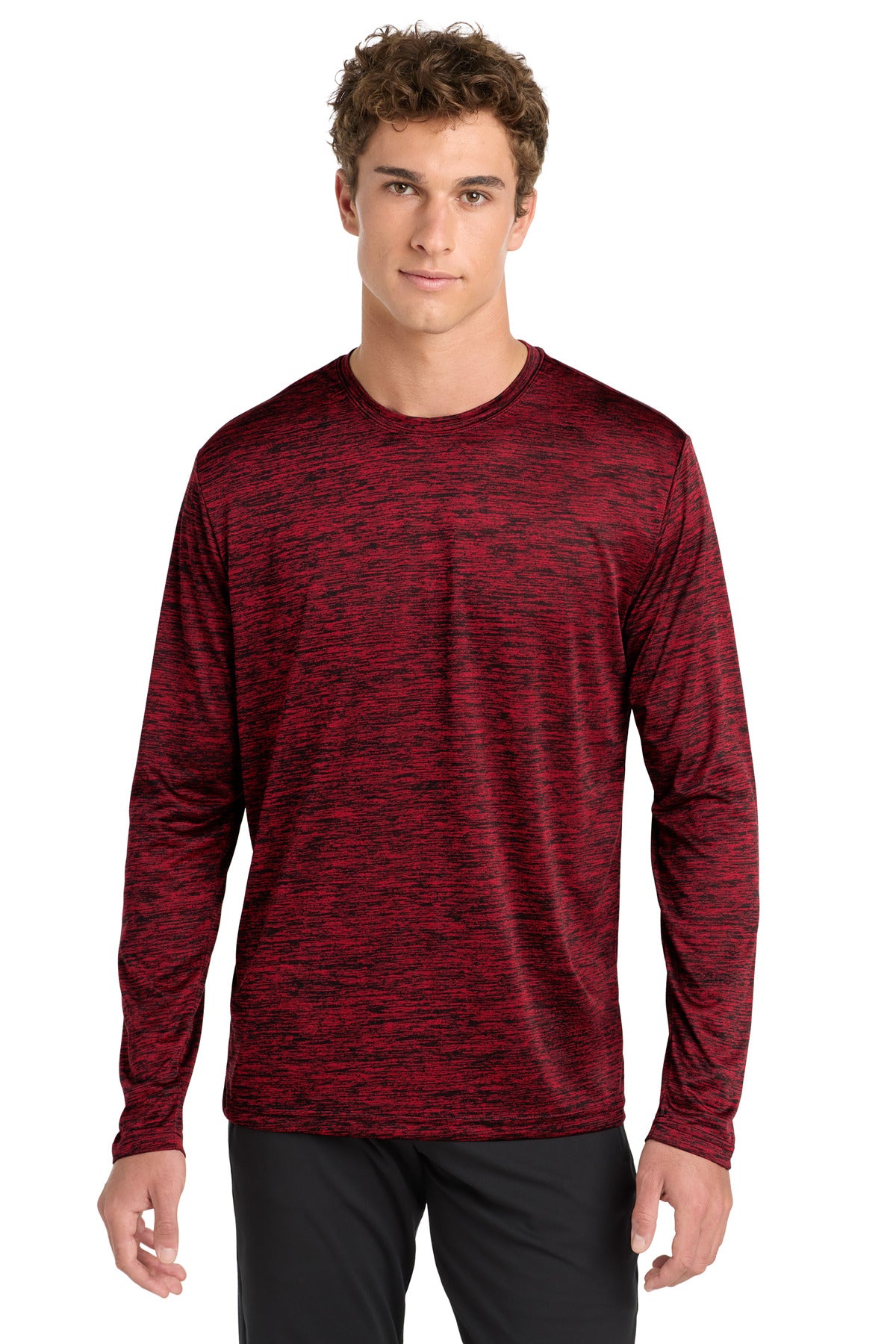 Sport-Tek ® PosiCharge ® Long Sleeve Electric Heather Tee. ST390LS - Sport-Tek ST390LS