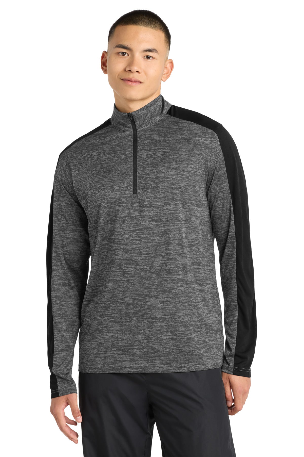 Sport-Tek ST397 PosiCharge Electric Heather Colorblock 1/4-Zip Pullover