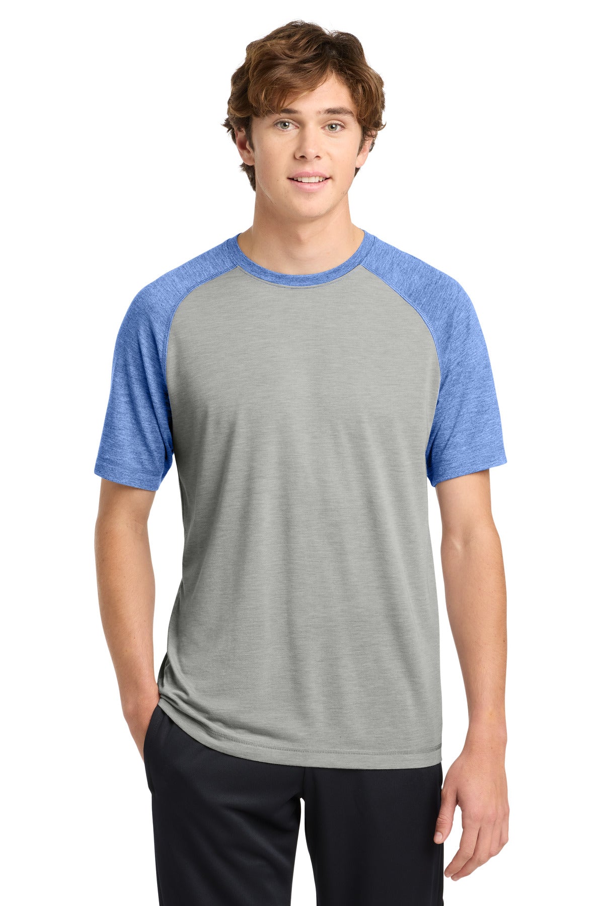 Sport-Tek ® PosiCharge ® Tri-Blend Wicking Raglan Tee. ST400 - Sport-Tek ST400