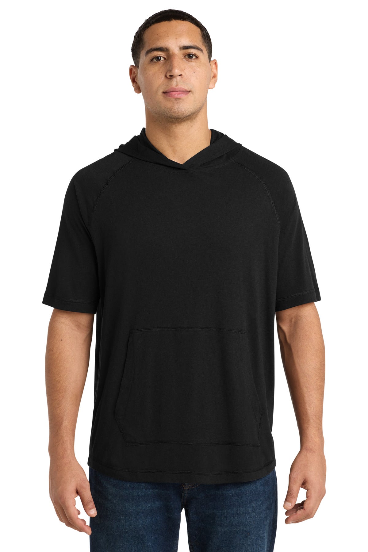 Sport-Tek ST404 PosiCharge Tri-Blend Wicking Short Sleeve Hoodie