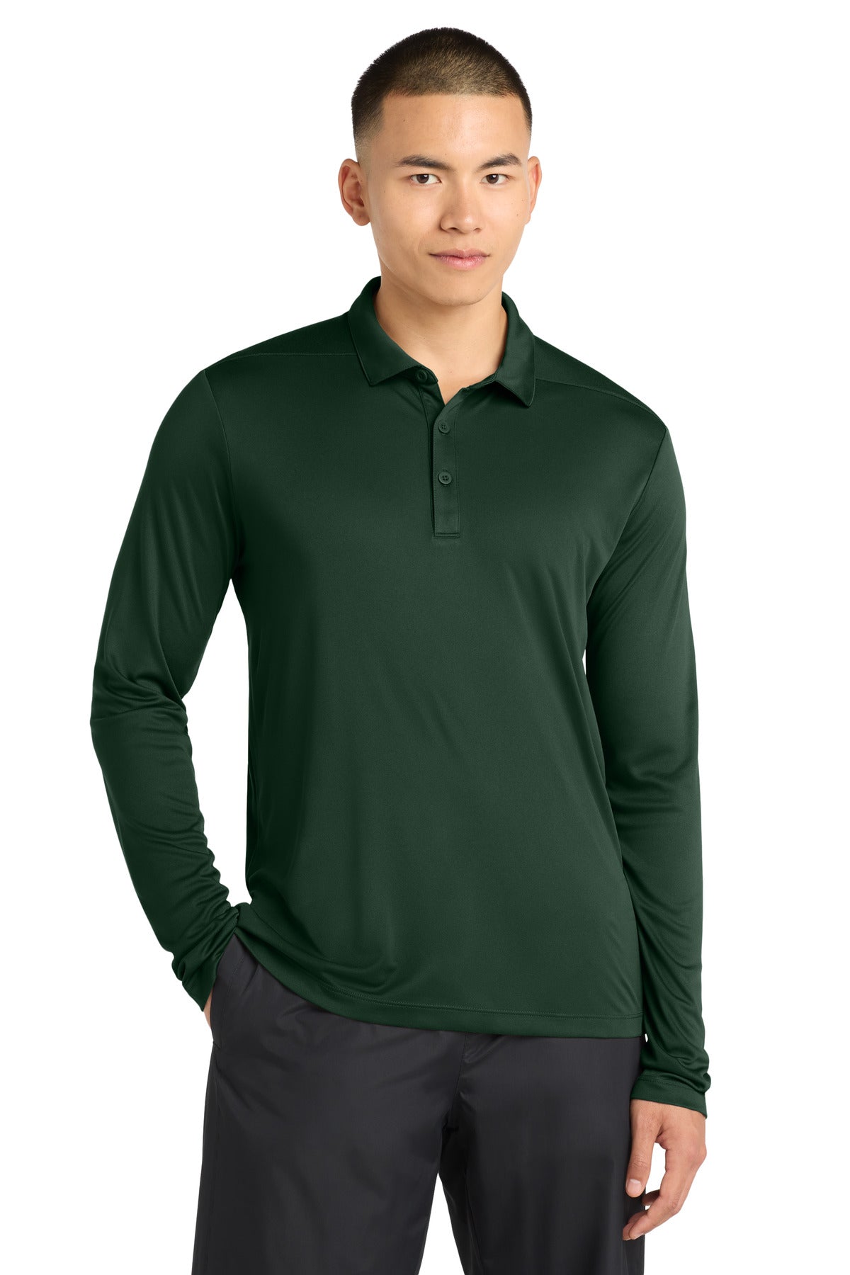 Sport-Tek ® Posi-UV ® Pro Long Sleeve Polo. ST520LS - Sport-Tek ST520LS