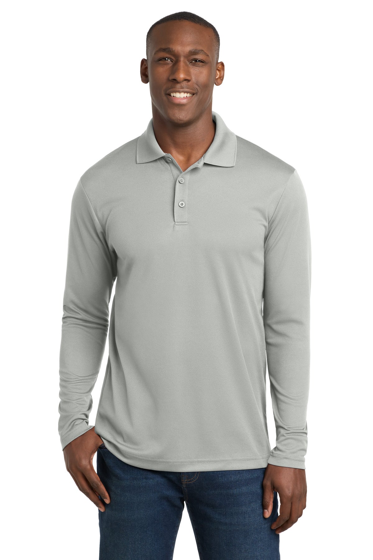 Sport-Tek ® PosiCharge ® RacerMesh ® Long Sleeve Polo. ST640LS - Sport-Tek ST640LS