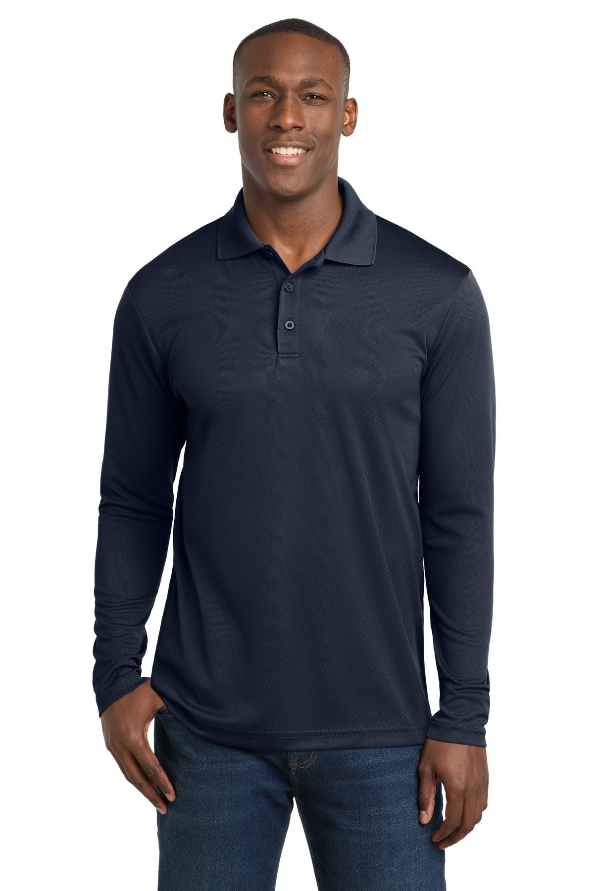 Sport-Tek ® PosiCharge ® RacerMesh ® Long Sleeve Polo. ST640LS - Sport-Tek ST640LS