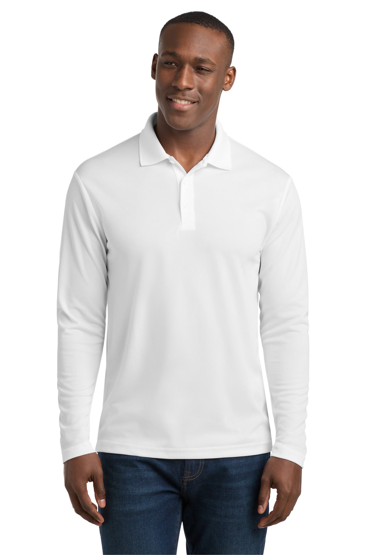 Sport-Tek ® PosiCharge ® RacerMesh ® Long Sleeve Polo. ST640LS - Sport-Tek ST640LS