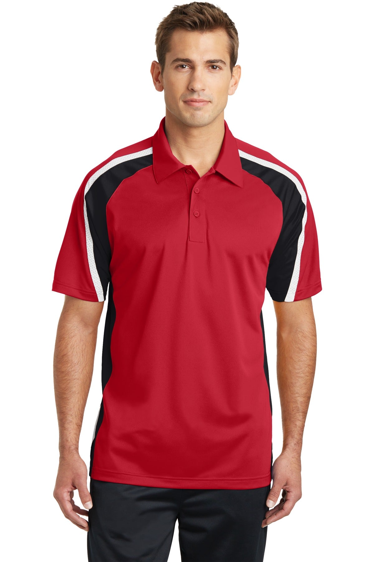 Sport-Tek ® Tricolor Micropique Sport-Wick ® Polo. ST654 - Sport-Tek ST654