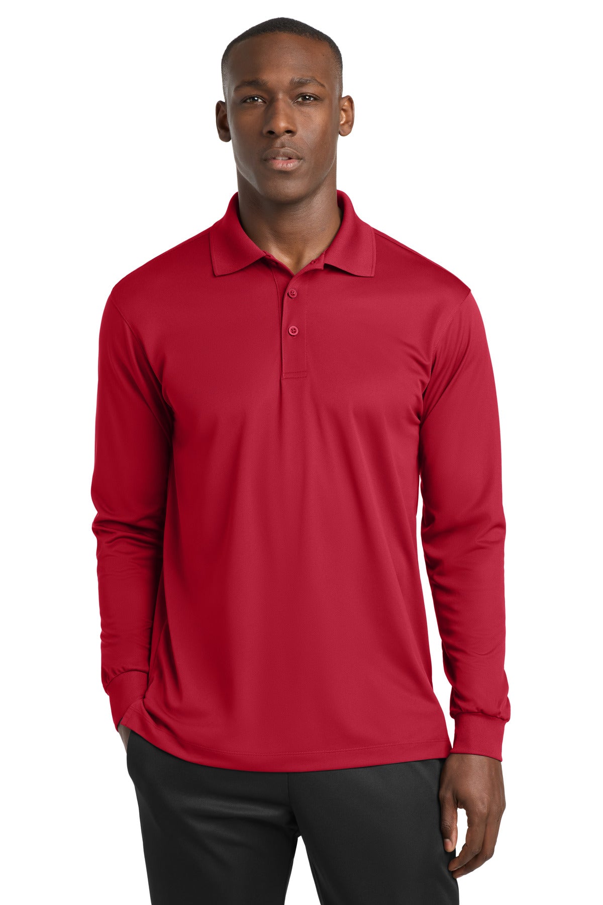 Sport-Tek ST657 Long Sleeve Micropique Sport-Wick Polo Wholesale Performance Polos