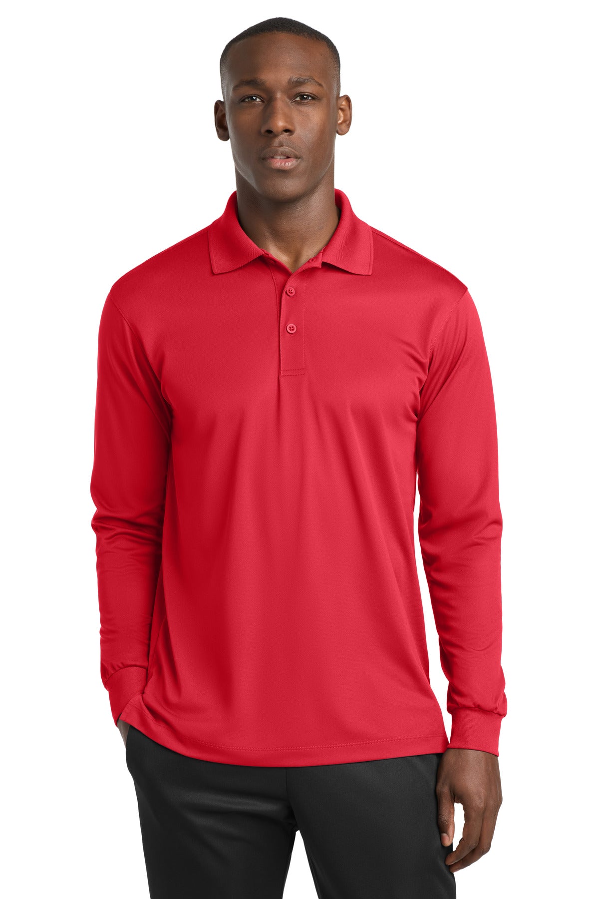 Sport-Tek ST657 Long Sleeve Micropique Sport-Wick Polo Wholesale Performance Polos