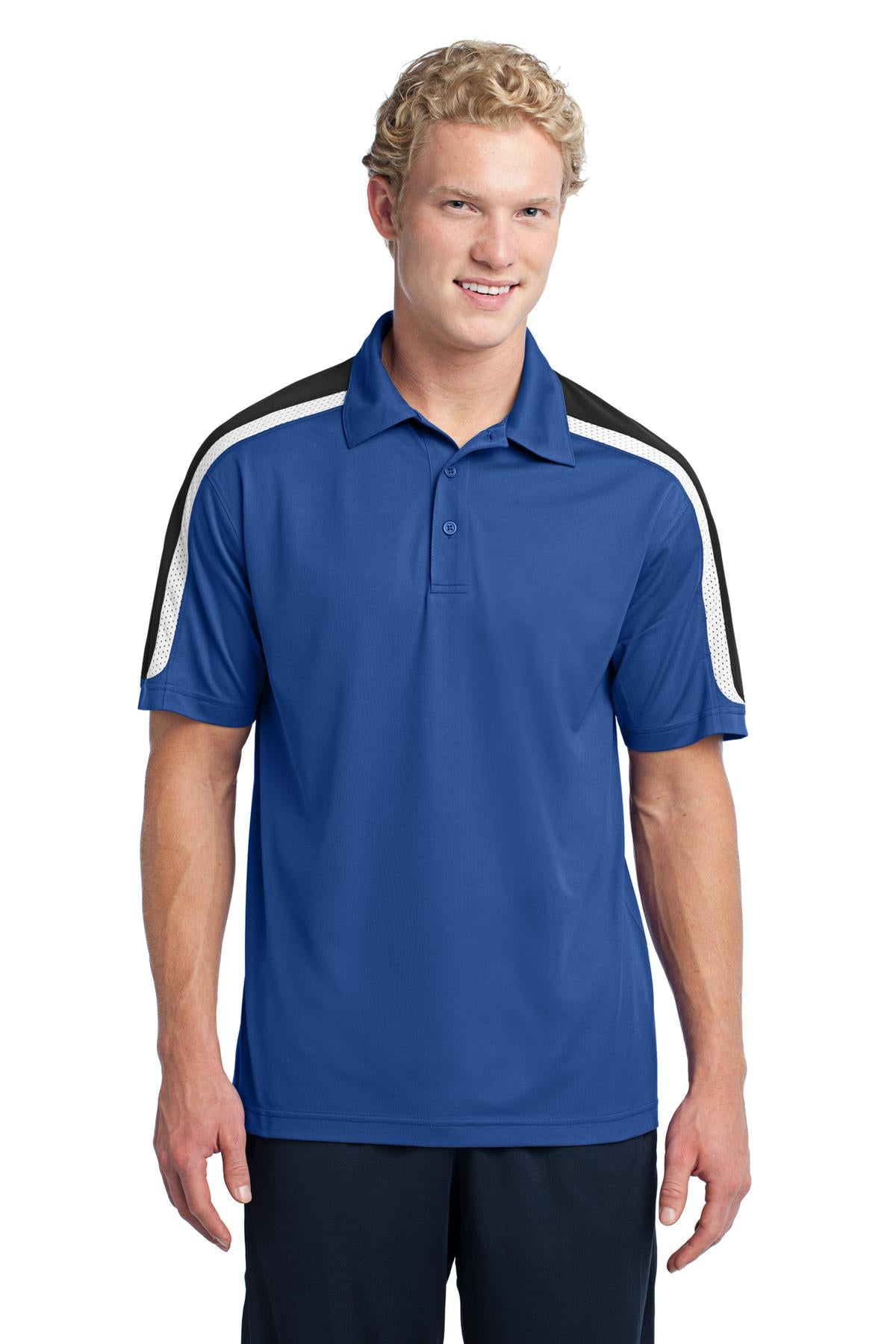 Sport-Tek ® Tricolor Shoulder Micropique Sport-Wick ® Polo. ST658 - Sport-Tek ST658