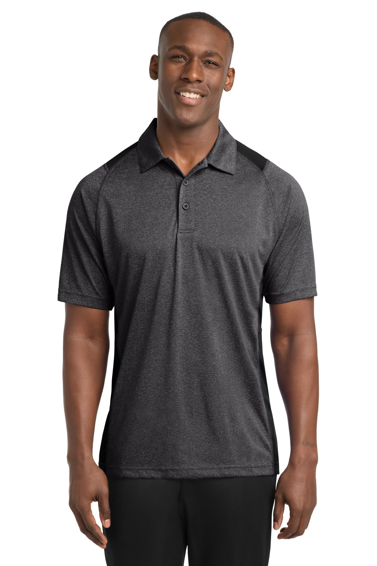 Sport-Tek ST665 Heather Colorblock Contender Polo