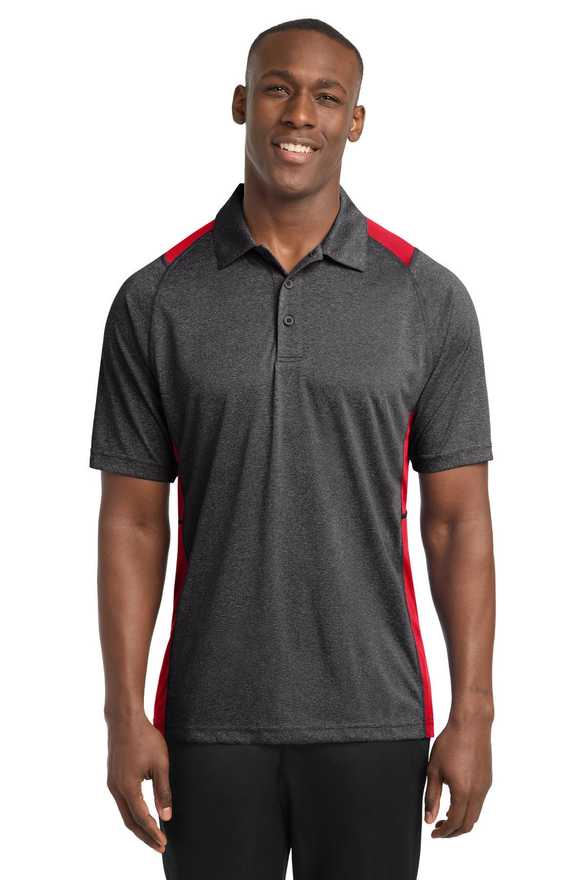 Sport-Tek ST665 Heather Colorblock Contender Polo