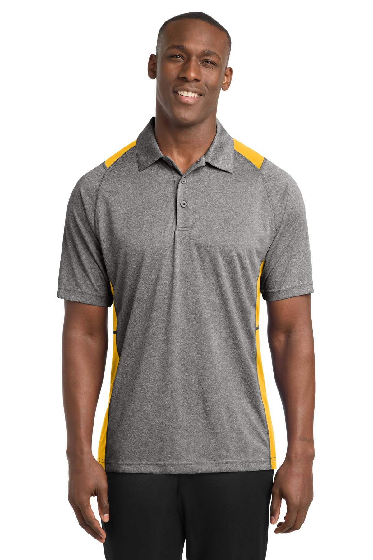Sport-Tek ST665 Heather Colorblock Contender Polo