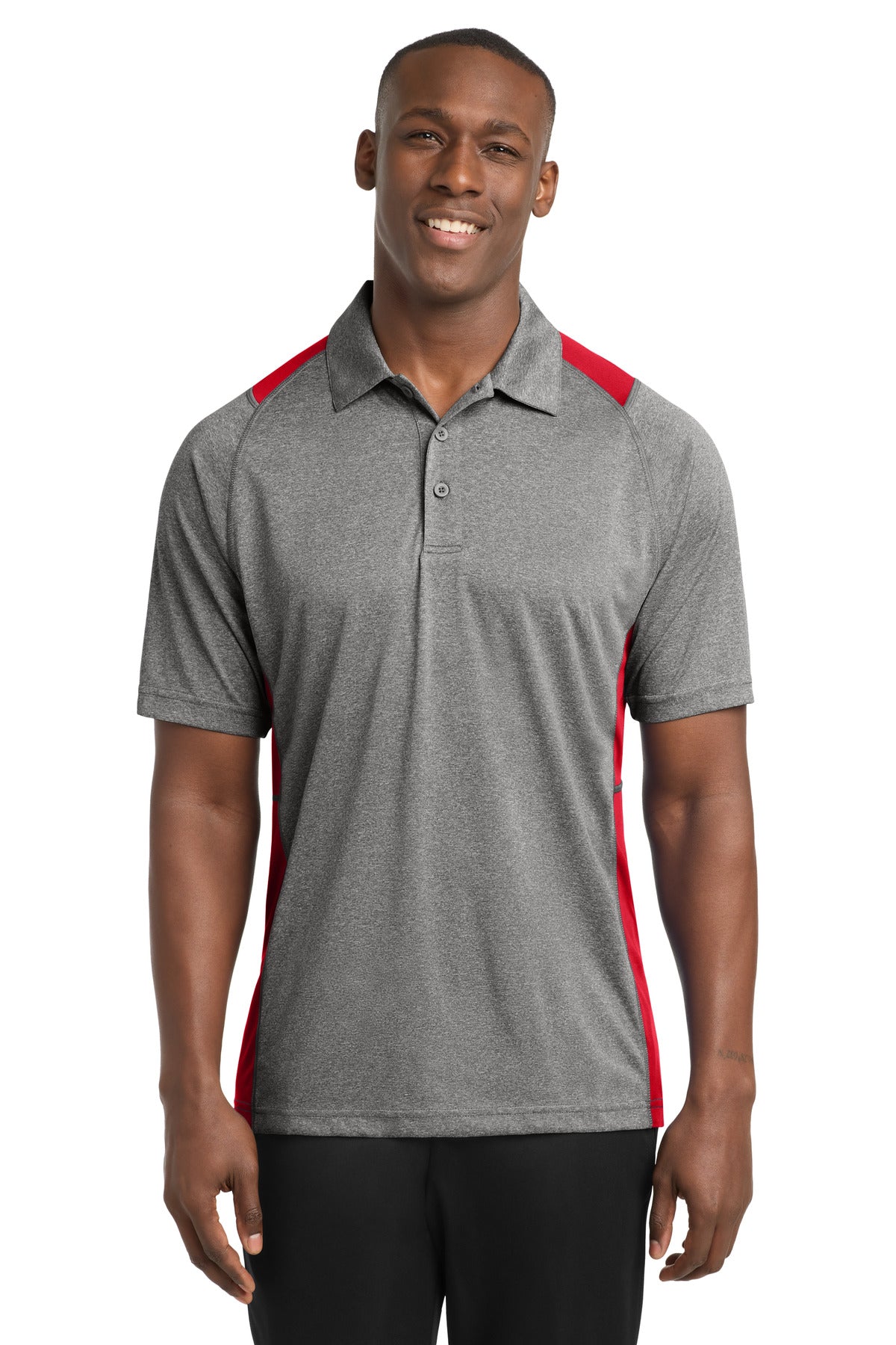 Sport-Tek ST665 Heather Colorblock Contender Polo