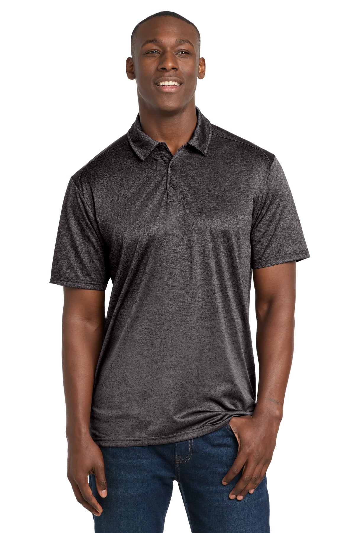 Sport-Tek ST671 Ombre Heather Polo