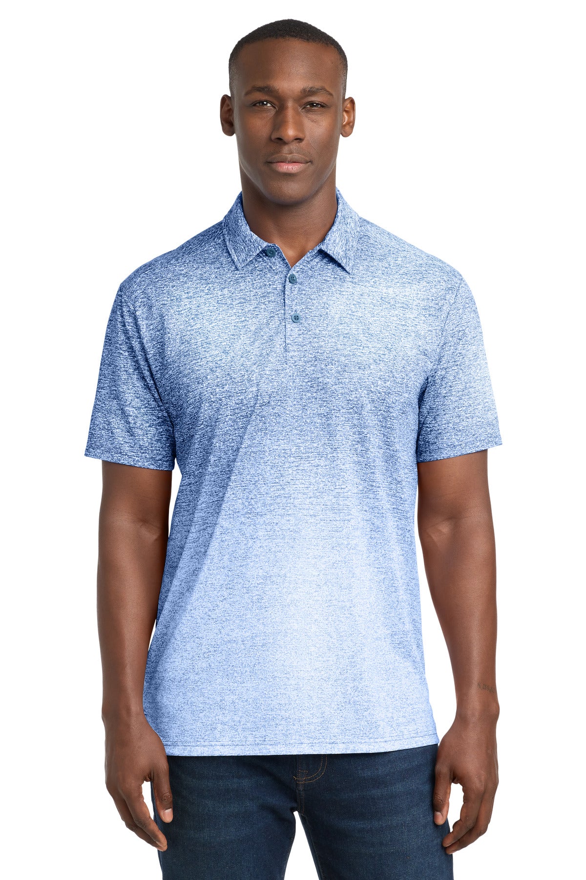 Sport-Tek ST671 Ombre Heather Polo