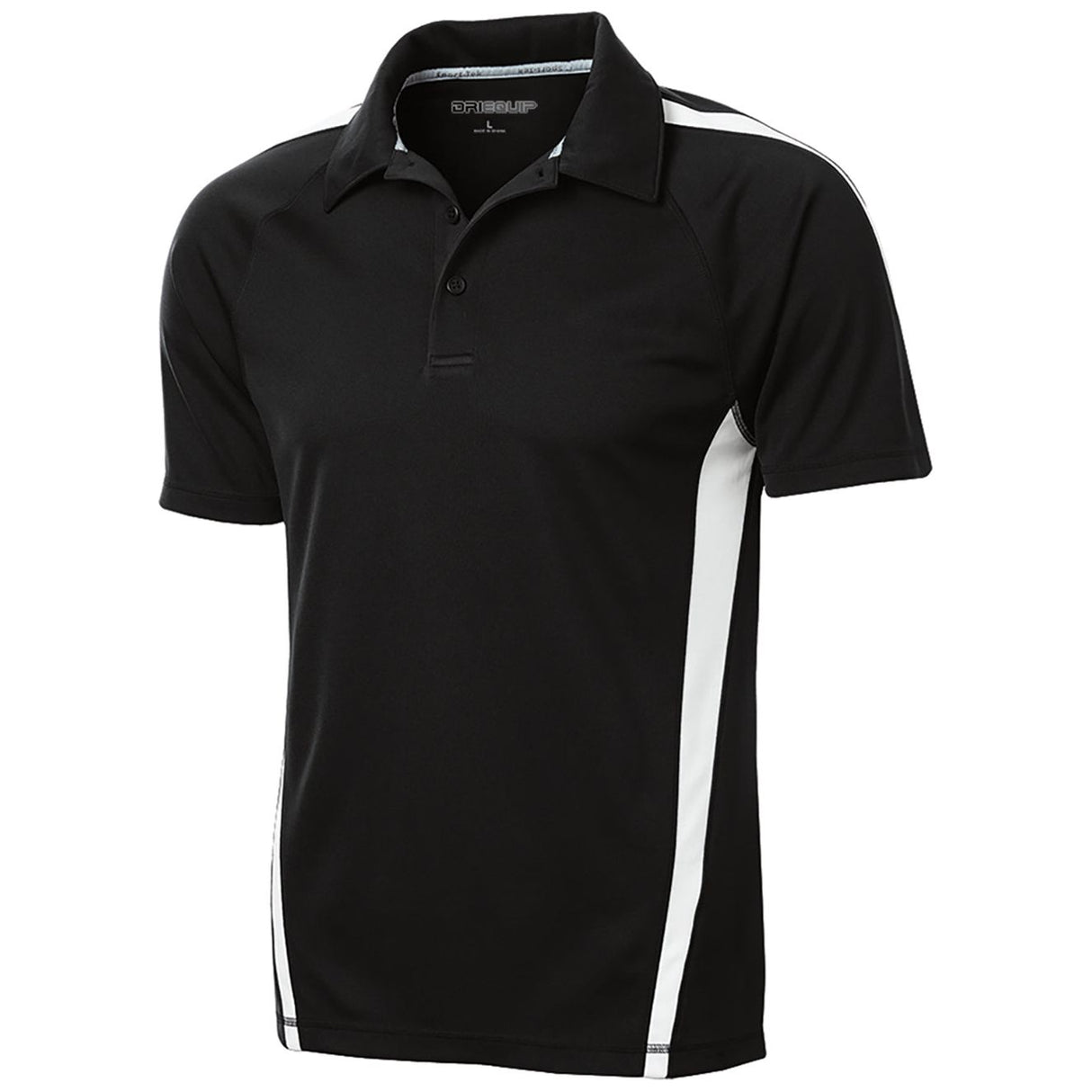 Men's PosiCharge Micro-Mesh Colorblock Polo Polos/Knits DRI-EQUIP Black / White X-Small