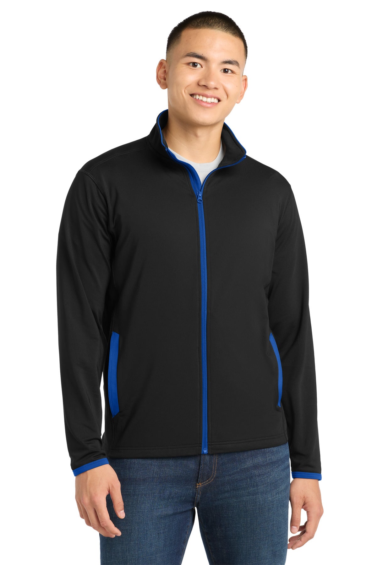 Sport-Tek ST853 Sport-Wick Stretch Contrast Full-Zip Jacket