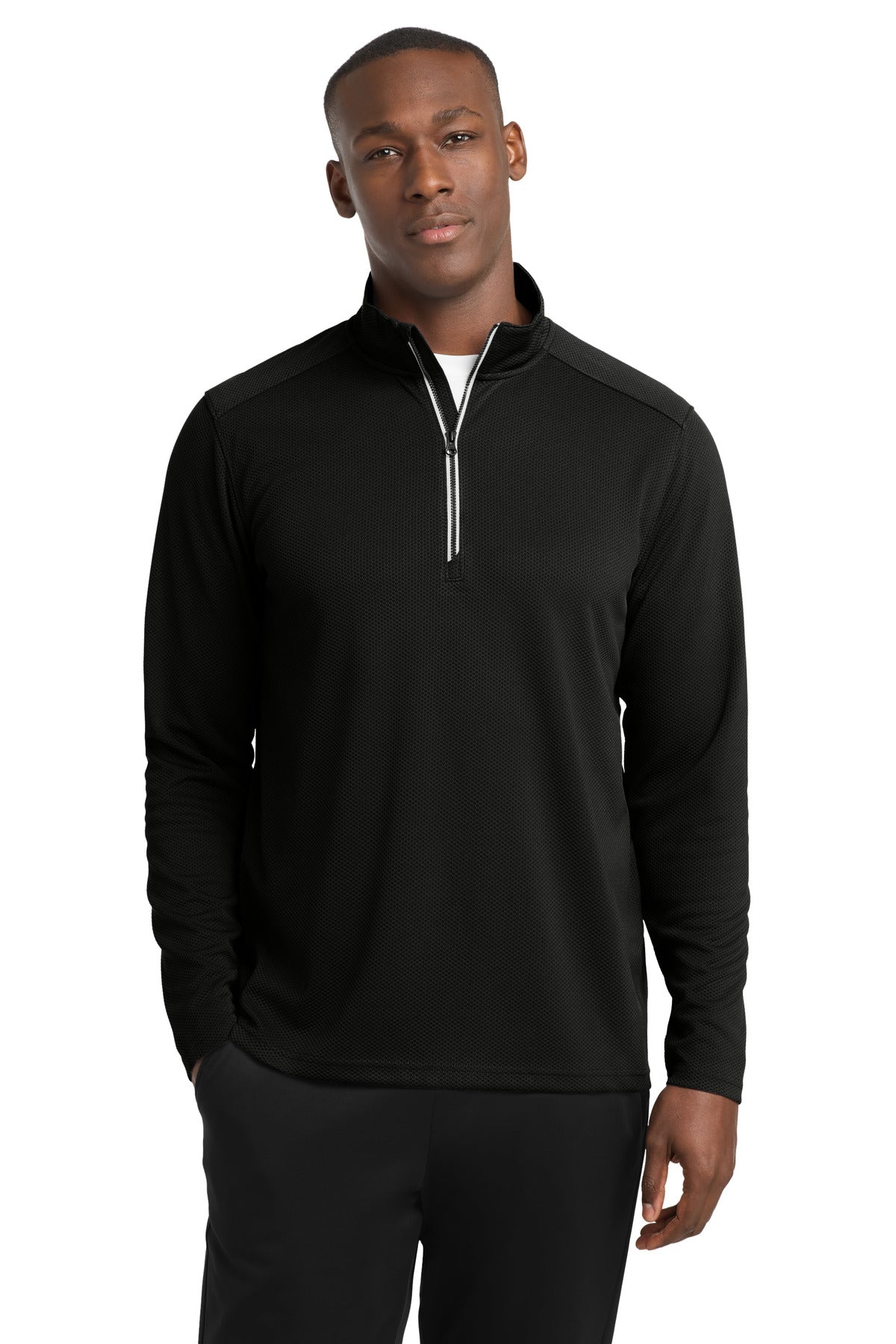 Sport-Tek ST860 Sport-Wick Textured 1/4-Zip Pullover