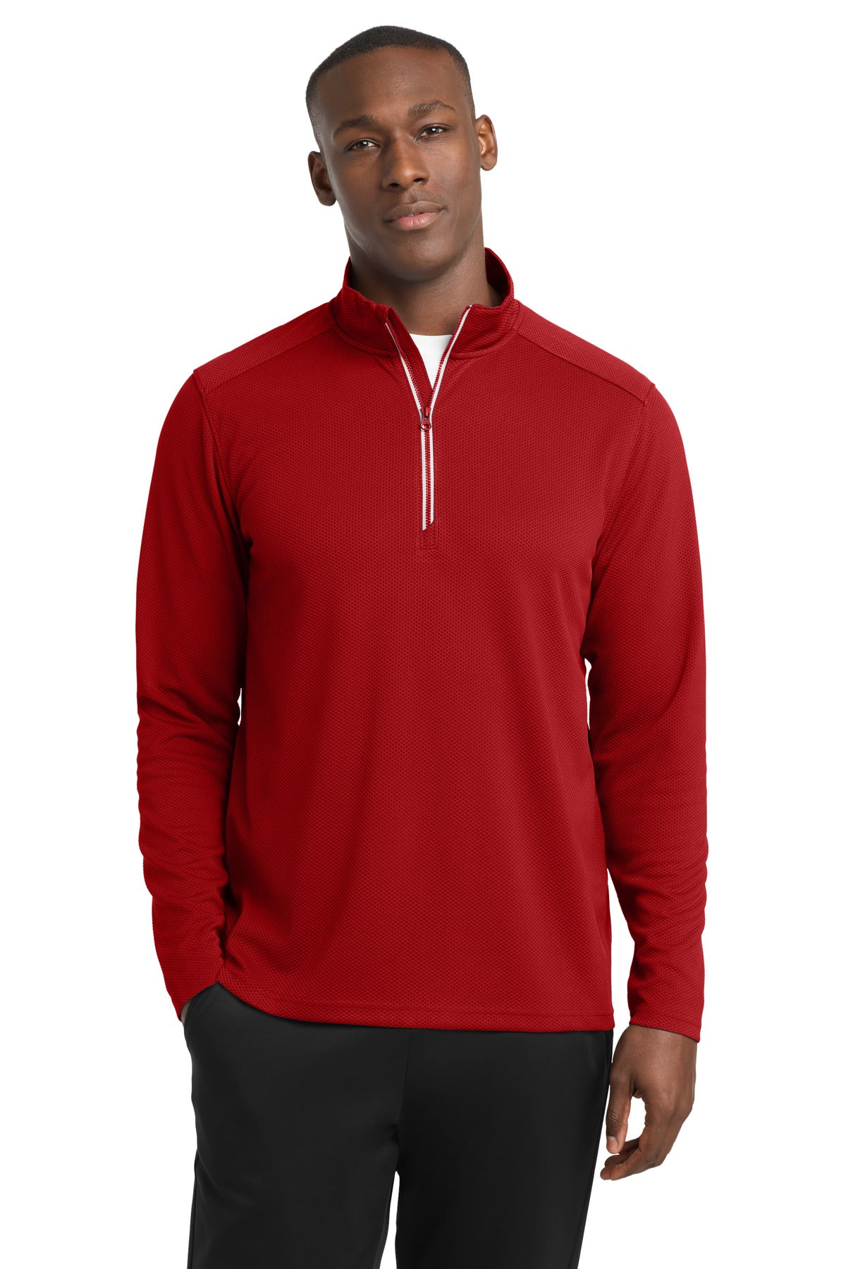 Sport-Tek ST860 Sport-Wick Textured 1/4-Zip Pullover