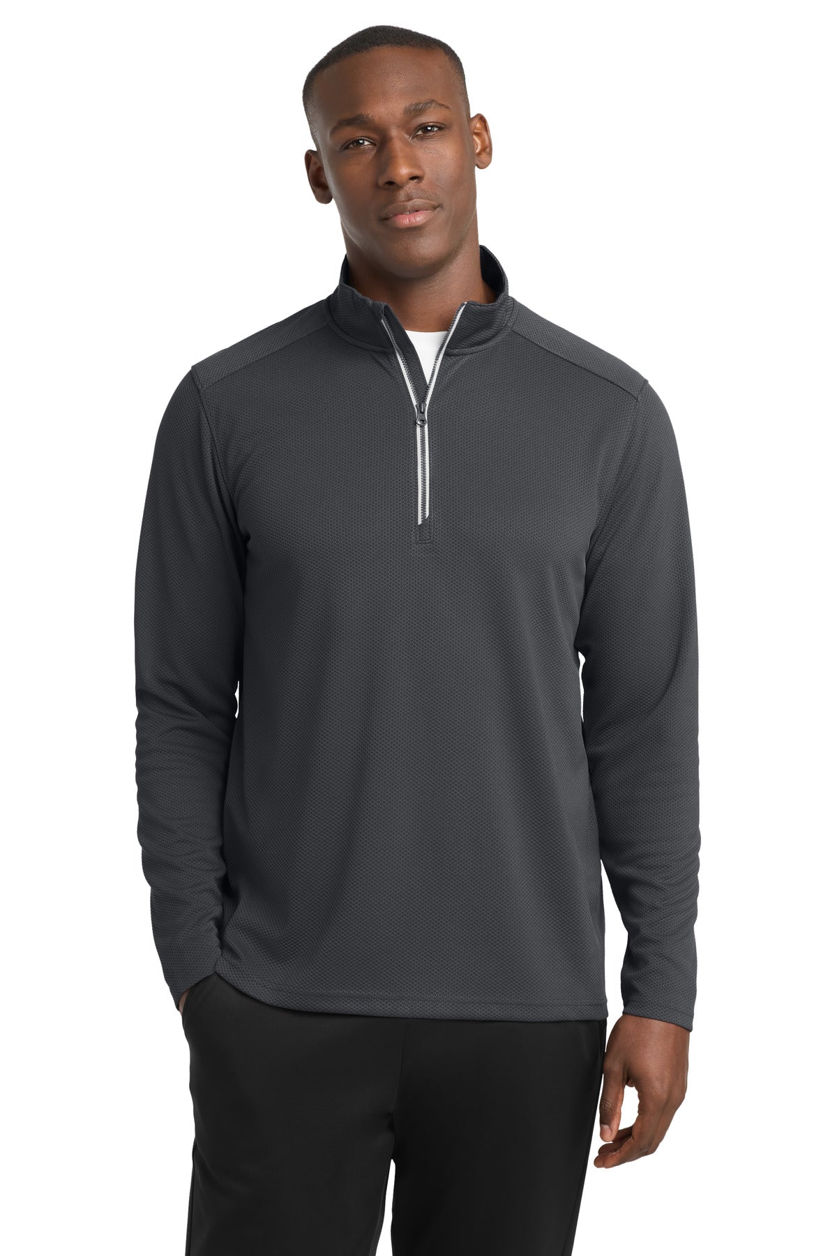 Sport-Tek ST860 Sport-Wick Textured 1/4-Zip Pullover