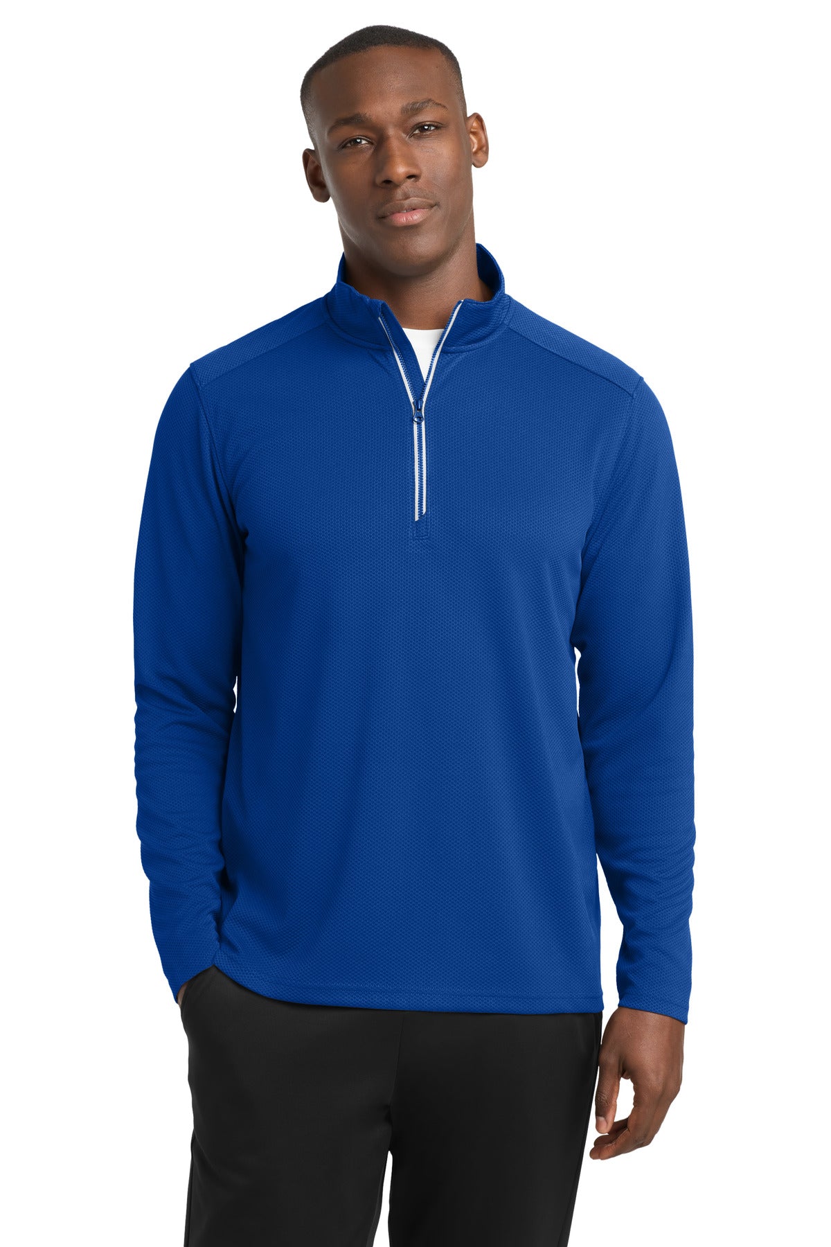 Sport-Tek ® Sport-Wick ® Textured 1/4-Zip Pullover. ST860 - Sport-Tek ST860