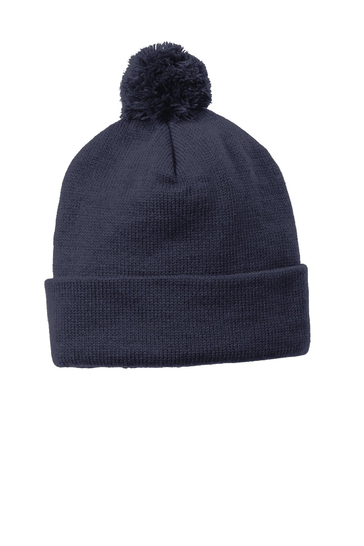 Sport-Tek ® Solid Pom Pom Beanie. STC37 - Sport-Tek STC37