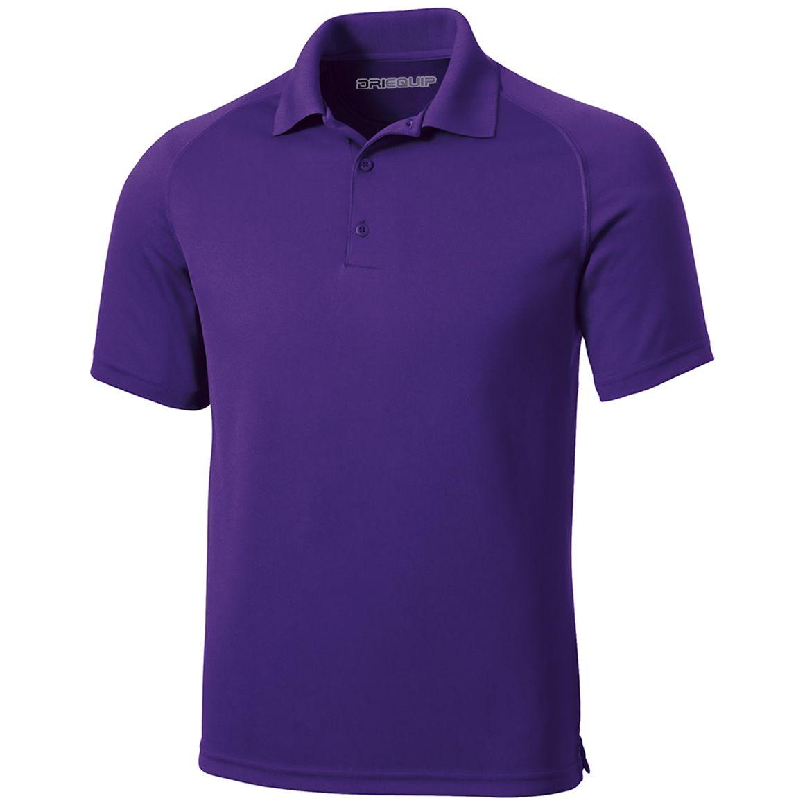 DRIEQUIP Dry Zone Raglan Polo Polos/Knits DRI-EQUIP X-Small Purple