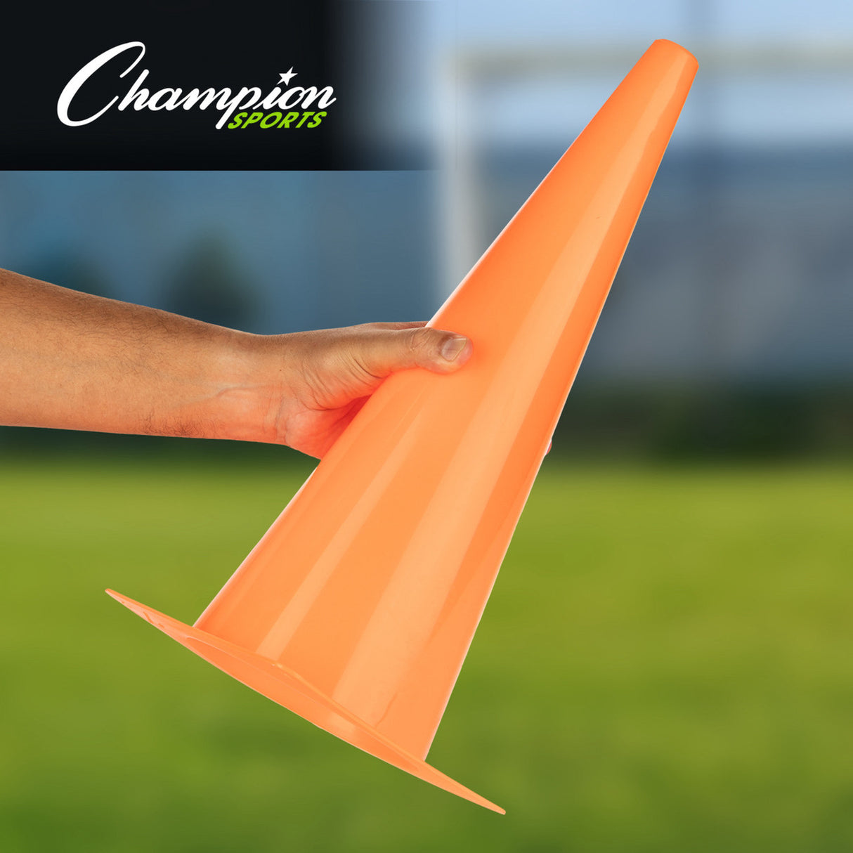 Champion Sports HIGH-VISIBILITY PLASTIC CONE 12" H