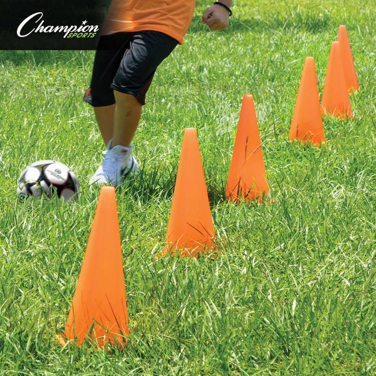 Champion Sports HIGH-VISIBILITY PLASTIC CONE 12" H