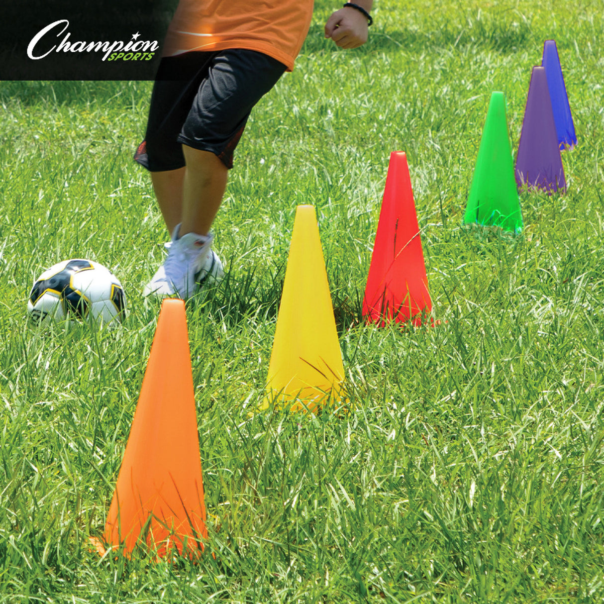 Champion Sports HIGH-VISIBILITY PLASTIC CONE 12" H
