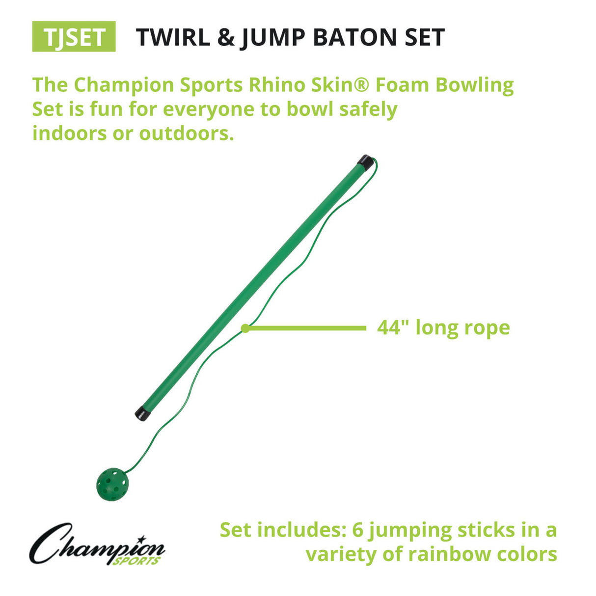 Champion Sports TWIRL AND JUMP BATON SET
