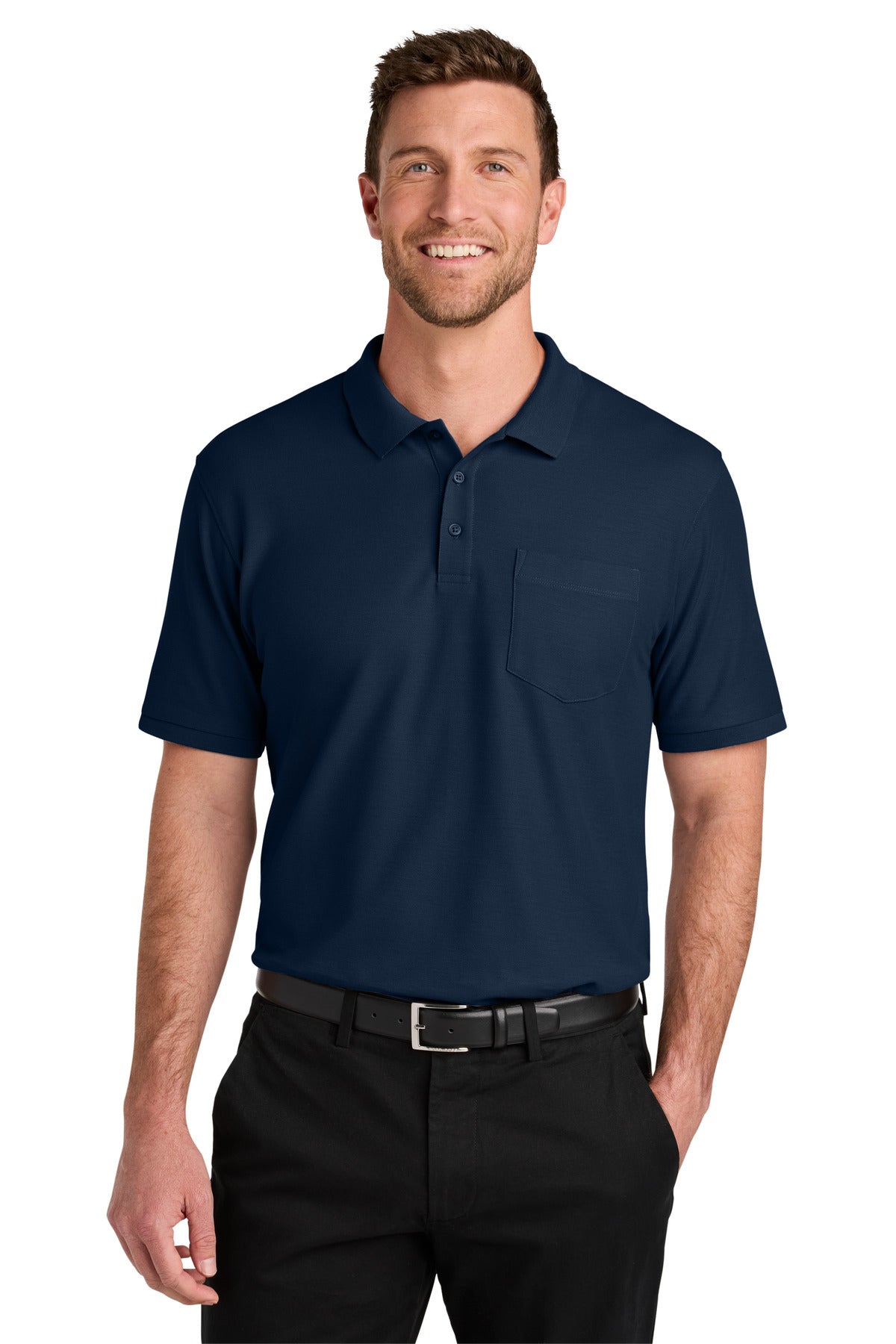 Port Authority ® Tall Wearever Signature Pique Pocket Polo TLK200P - Port Authority TLK200P