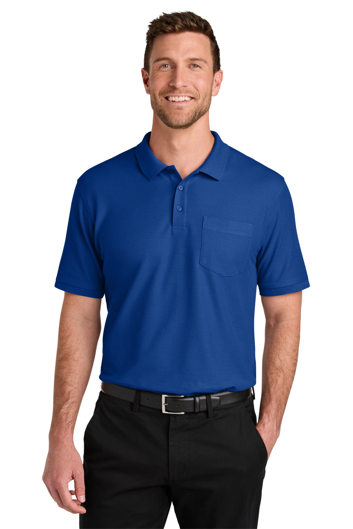 Port Authority ® Tall Wearever Signature Pique Pocket Polo TLK200P - Port Authority TLK200P