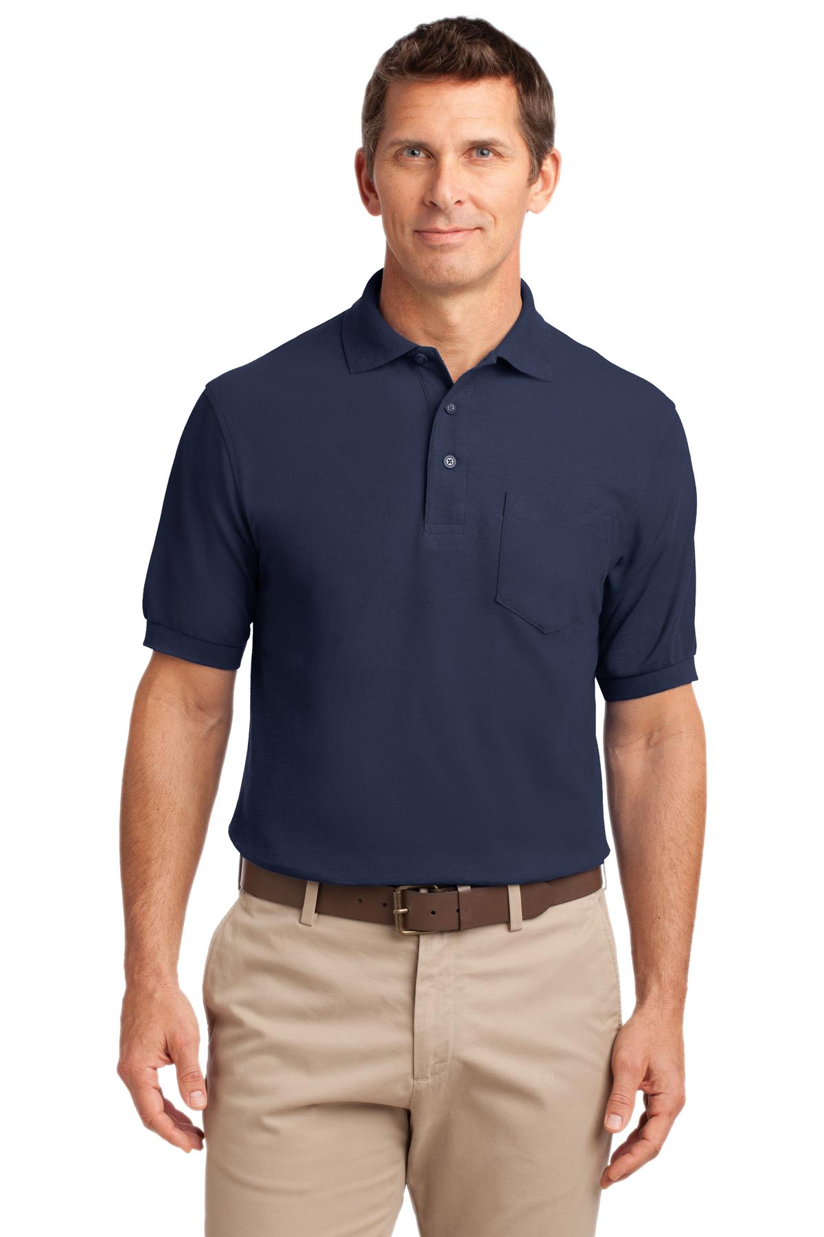 Port Authority TLK500P Tall Silk Touch Polo with Pocket Wholesale
