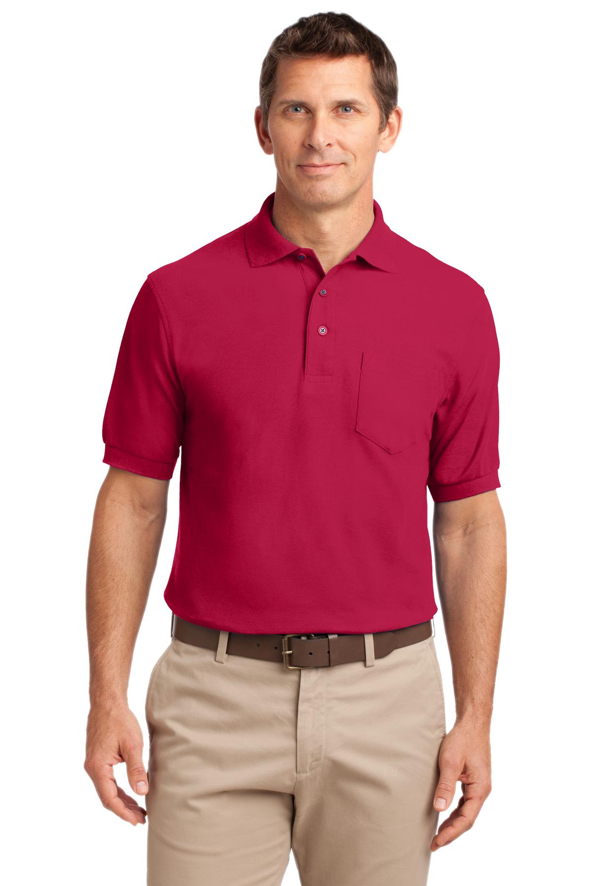 Port Authority TLK500P Tall Silk Touch Polo with Pocket Wholesale