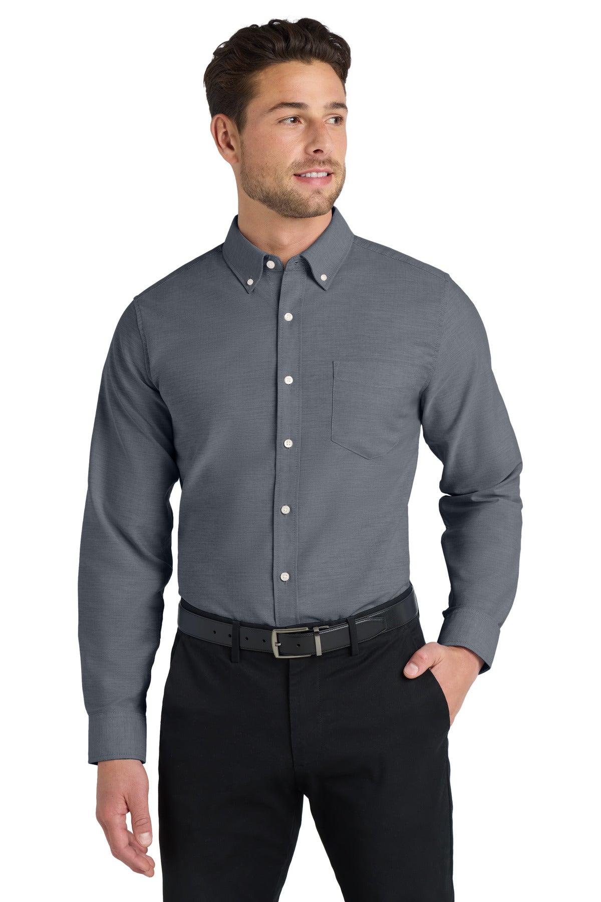 Port Authority ® Tall SuperPro ™ Oxford Shirt. TS658 - Port Authority TS658
