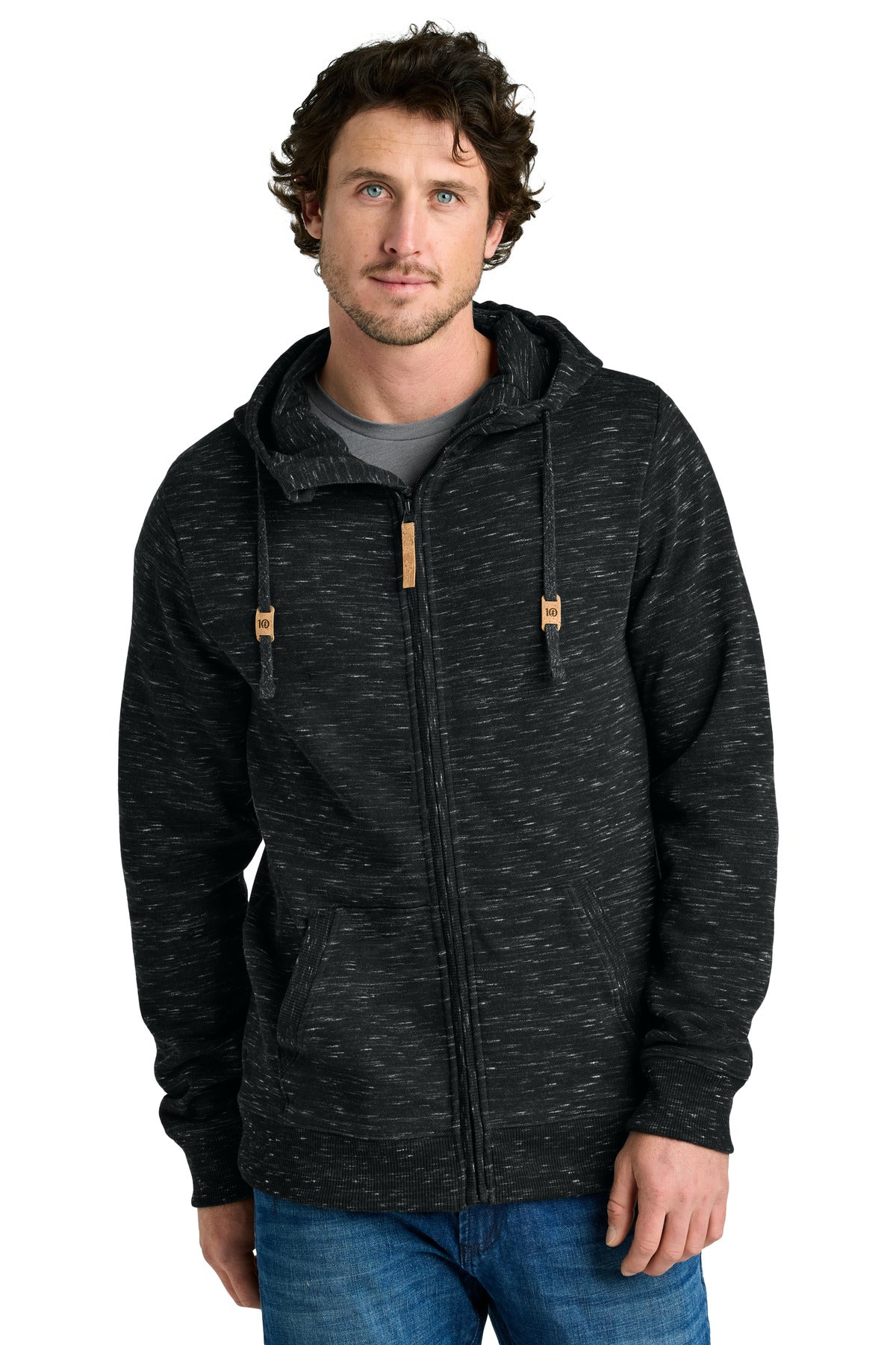 tentree TTCM4414 Space Dye Fleece Full-Zip Hoodie