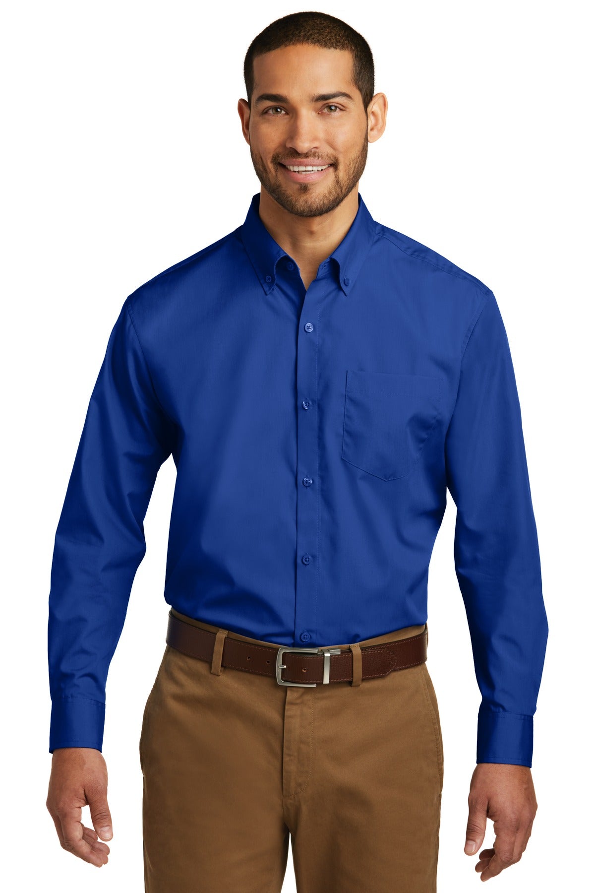 Port Authority ® Tall Long Sleeve Carefree Poplin Shirt. TW100 - Port Authority TW100