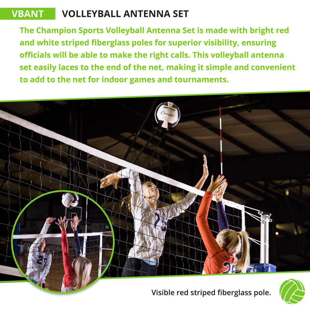 Champion Sports VOLLEYBALL ANTENNA SET
