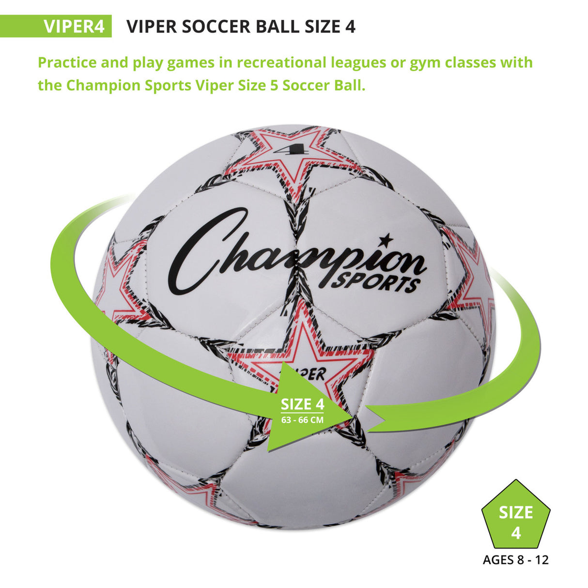 Champion Sports VIPER SOCCER BALL SIZE 3