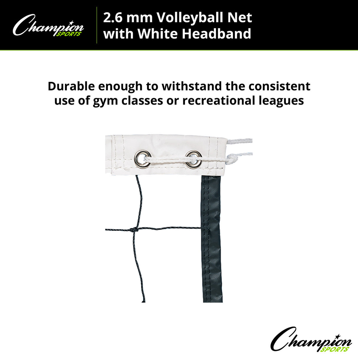Champion Sports 2.6 MM VOLLEYBALL NET, VN20