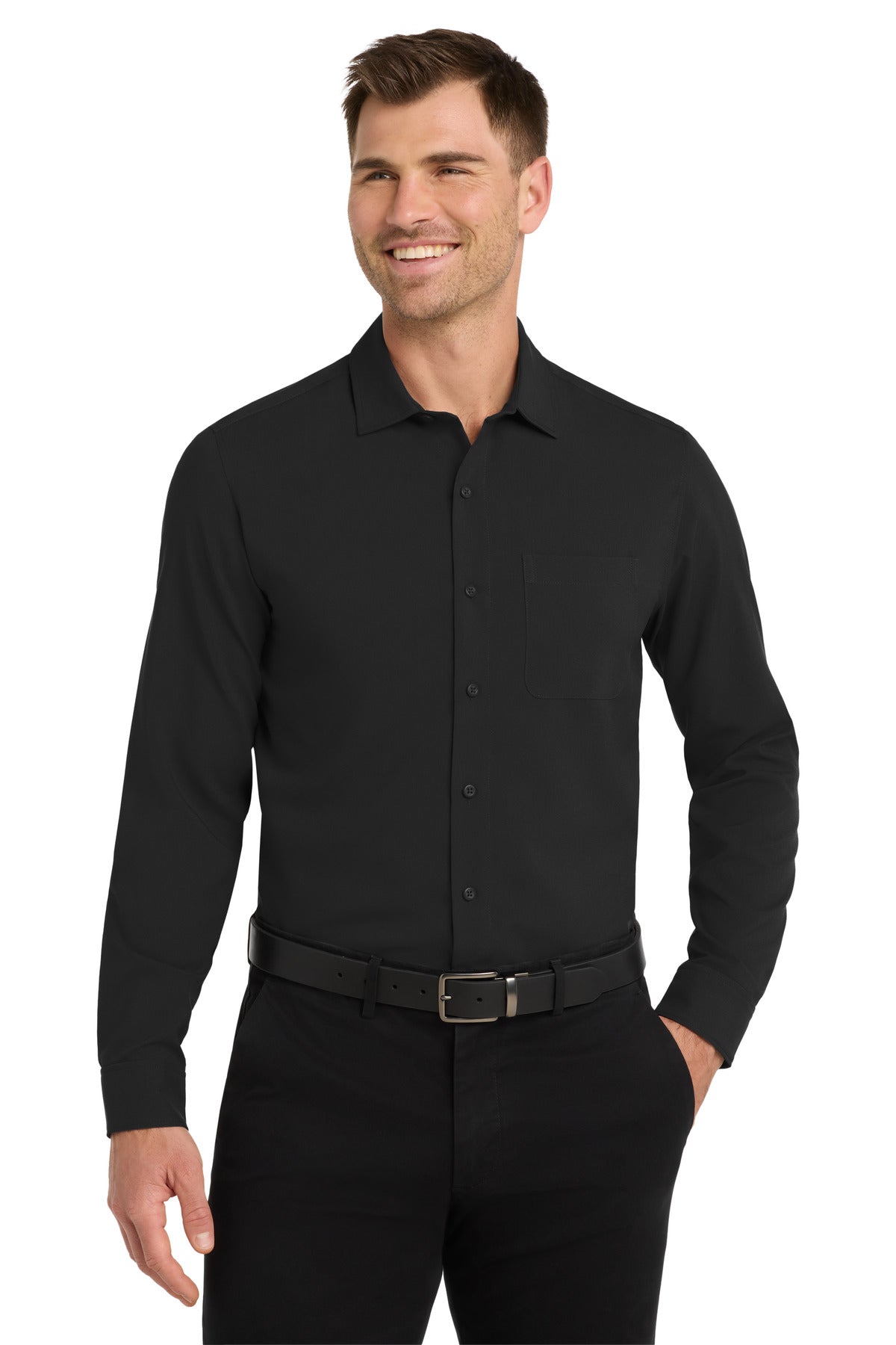 Port Authority ® Long Sleeve Performance Staff Shirt W401 - Port Authority W401