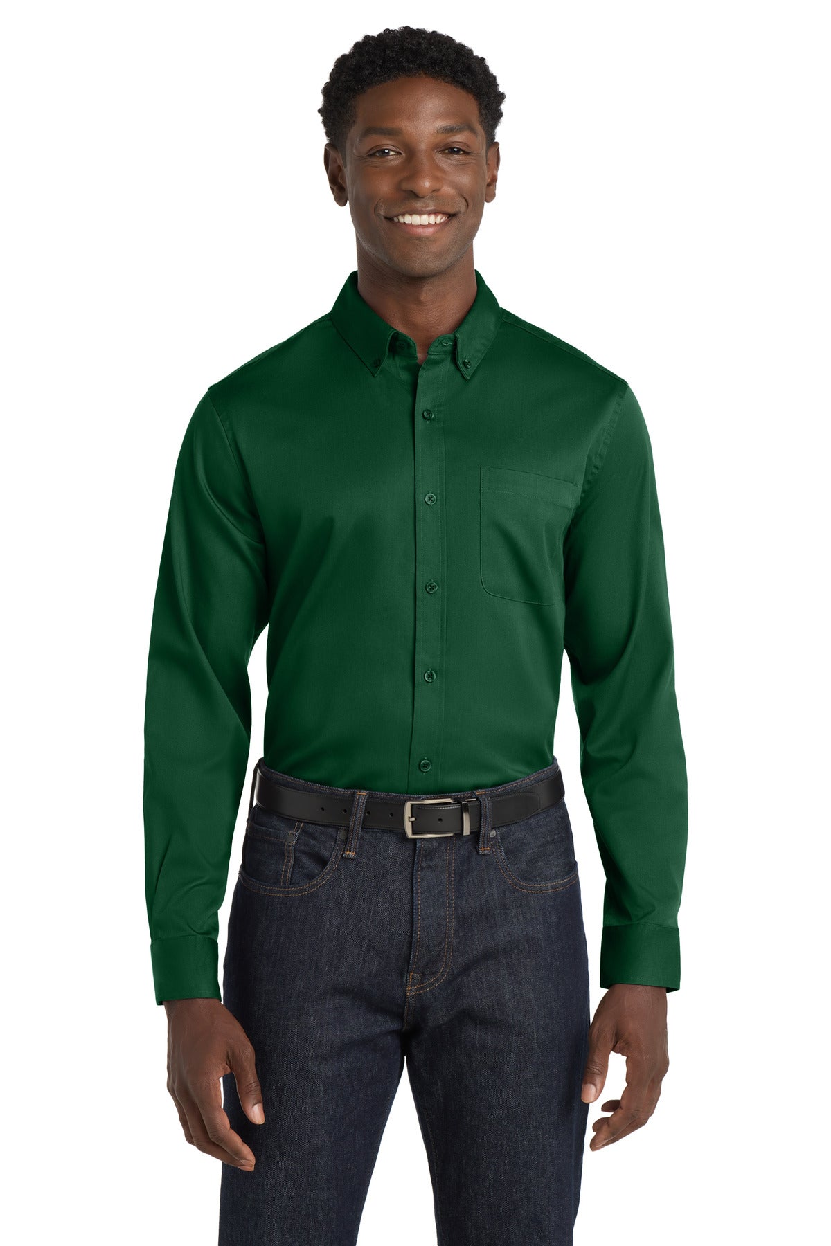 Port Authority ® Long Sleeve SuperPro React ™ Twill Shirt. W808 - Port Authority W808