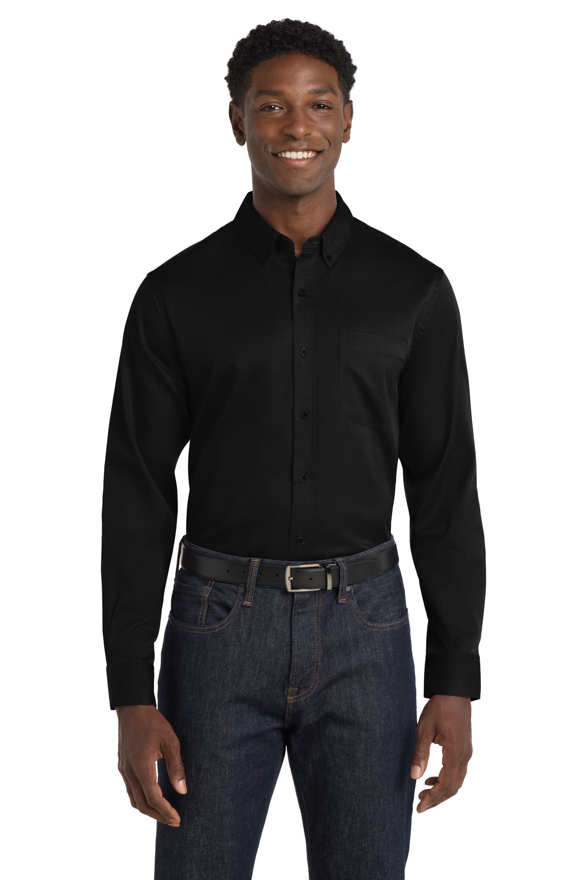 Port Authority ® Long Sleeve SuperPro React ™ Twill Shirt. W808 - Port Authority W808