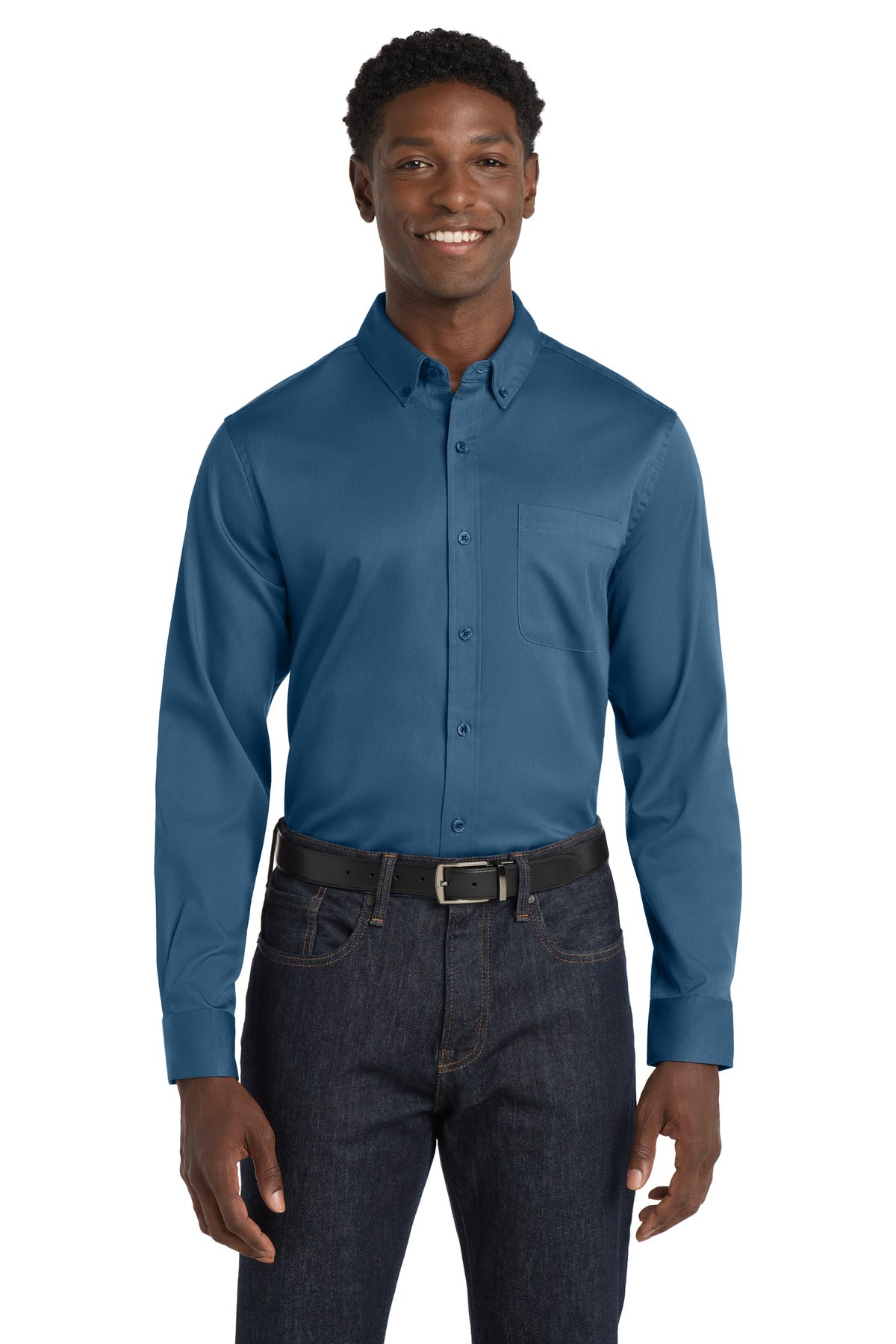 Port Authority ® Long Sleeve SuperPro React ™ Twill Shirt. W808 - Port Authority W808