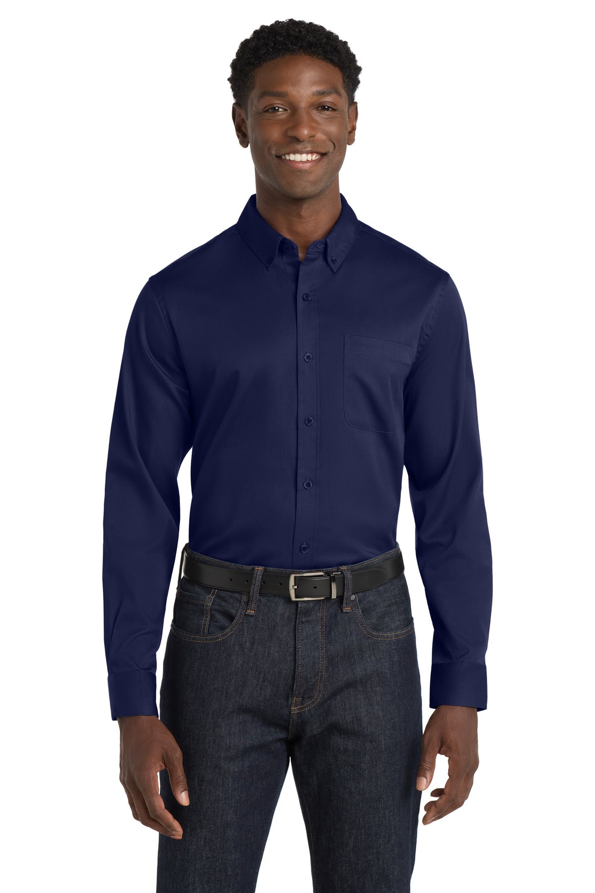 Port Authority ® Long Sleeve SuperPro React ™ Twill Shirt. W808 - Port Authority W808