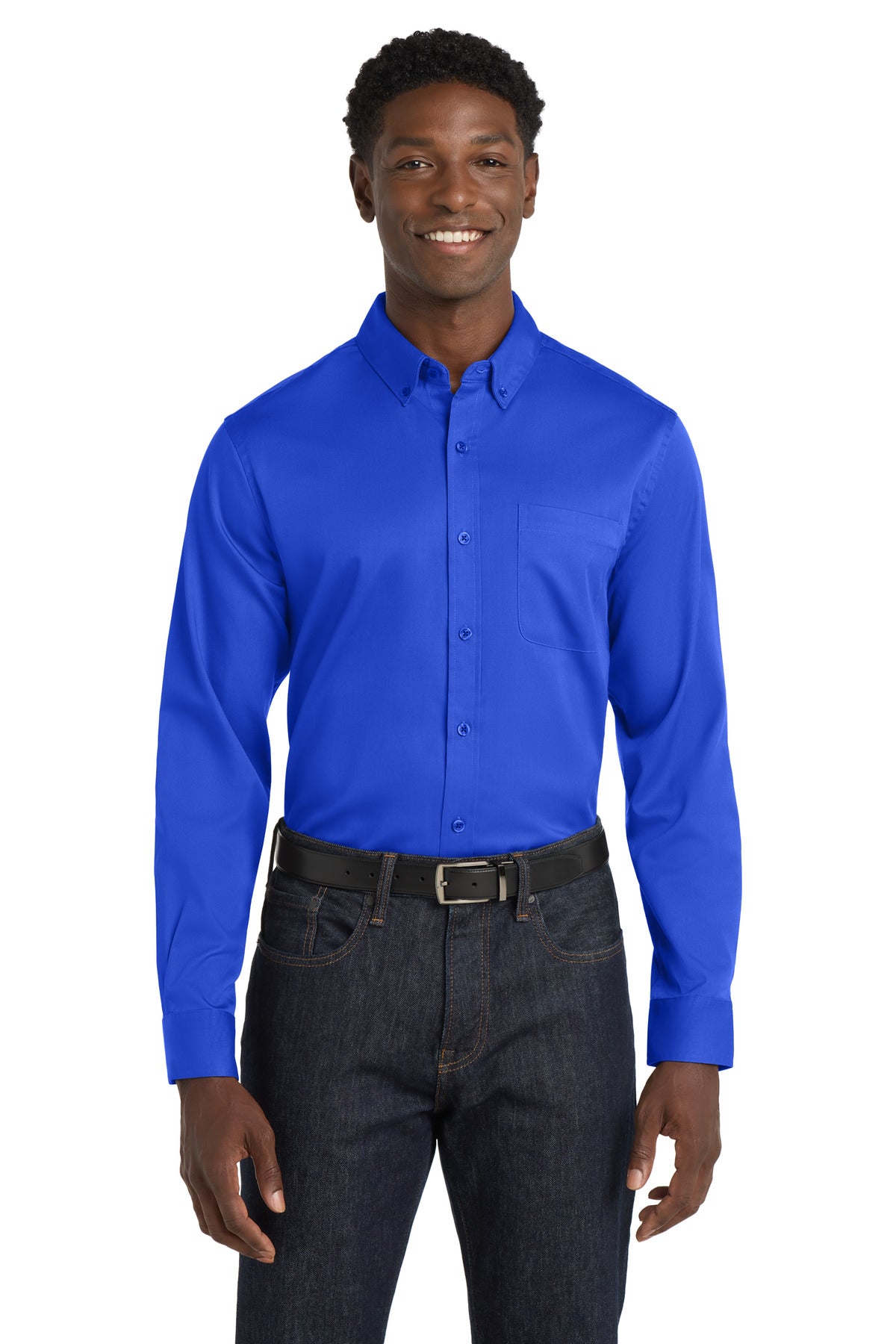 Port Authority ® Long Sleeve SuperPro React ™ Twill Shirt. W808 - Port Authority W808